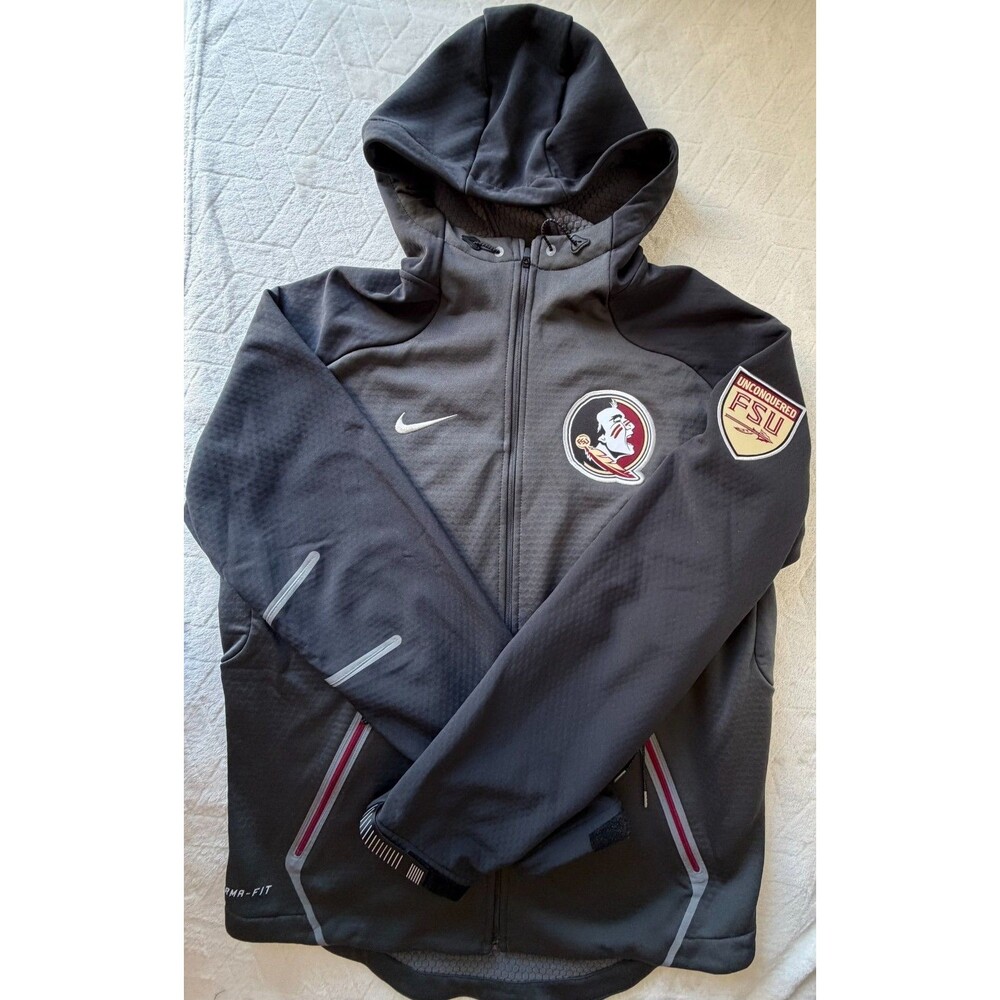 Nike FSU Florida State Seminoles Therma-FIT Hooded Jacket Men's M Full Zip